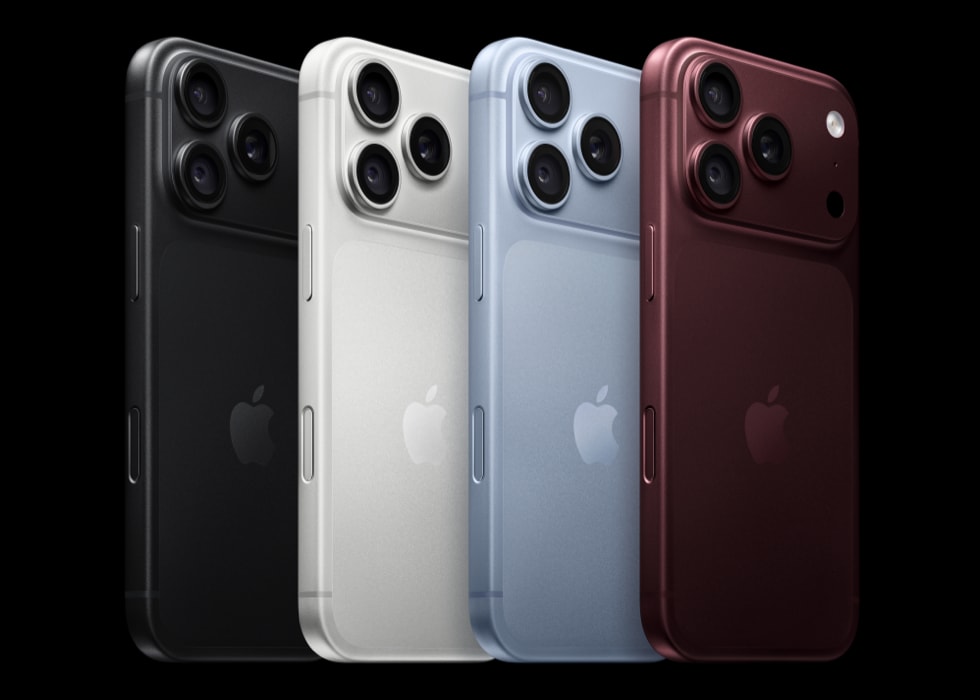 Linha iPhone 18 Pro nas quatro cores apresentadas pela Apple