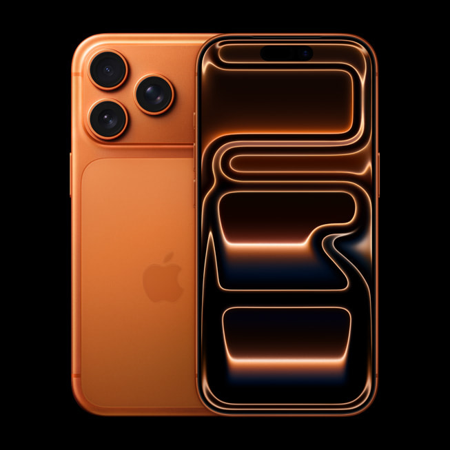 iPhone 17 Pro em laranja-cósmico